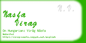 nasfa virag business card