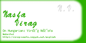 nasfa virag business card